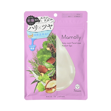 COSME STATION Mamolly 水润保湿面膜 7片装 光泽SPA 140ml