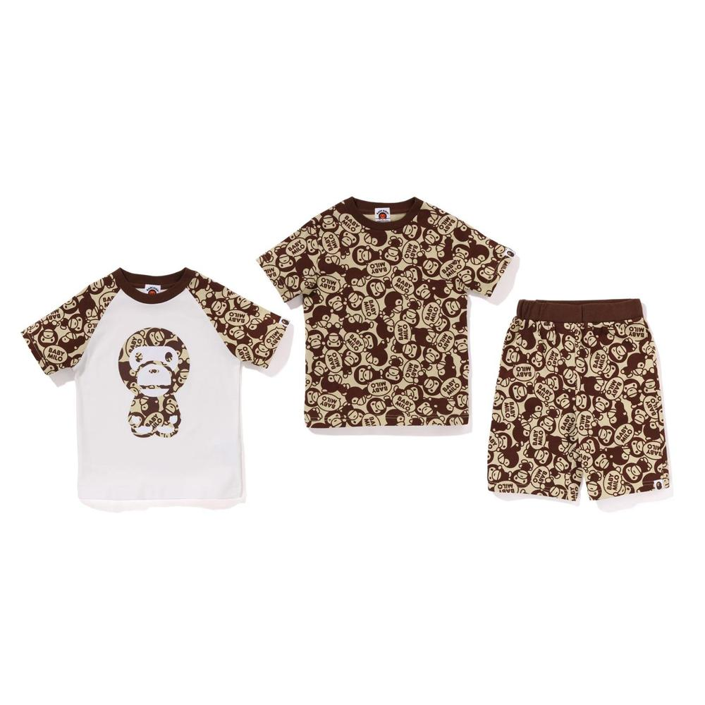 bape solid baby milo 儿童夏装套装