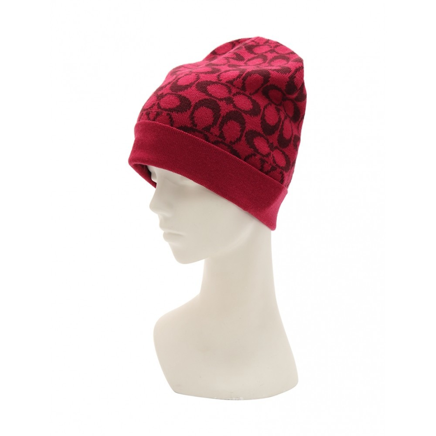 coach 蔻驰 signature系列logo印花帽子 a 粉色×茶色