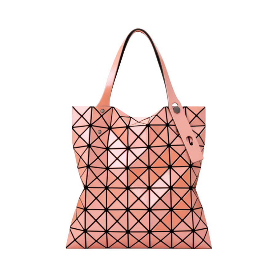 issey miyake 三宅一生 prism 金属偏光撞色7格手提包 橘色