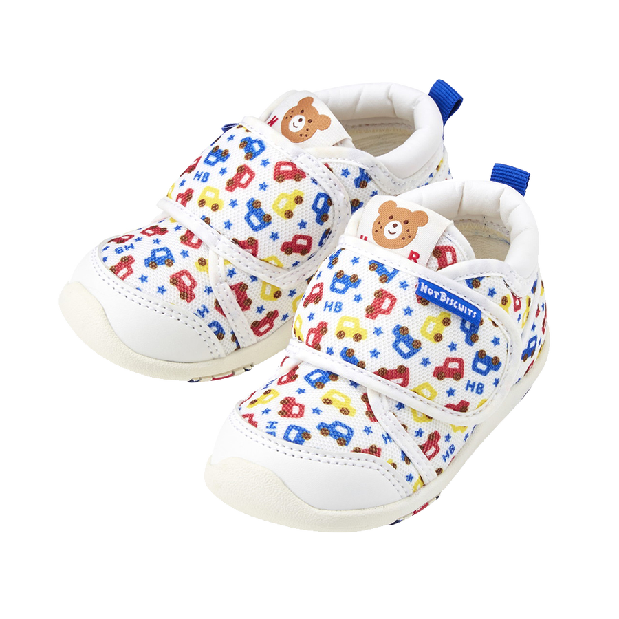 mikihouse hot biscuits 卡通印花男女宝宝二段学步鞋 13.5 蓝色