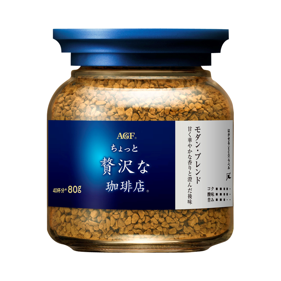agf 清爽风味奢华混合速溶咖啡 80g/瓶