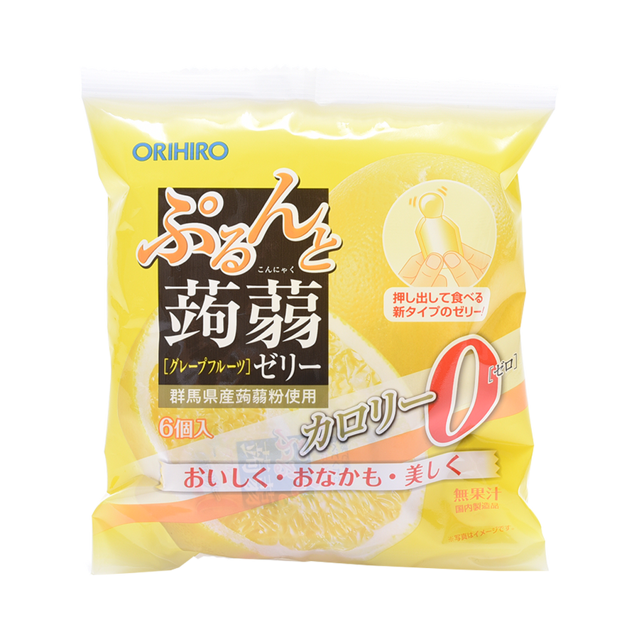 orihiro 立喜乐 0卡路里蒟蒻果冻小包装 柚子味 18g×6个