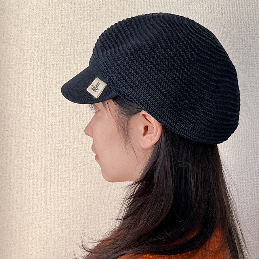 vivienne westwood 维维安·韦斯特伍德 土星logo侧标报童帽 黑色 1个