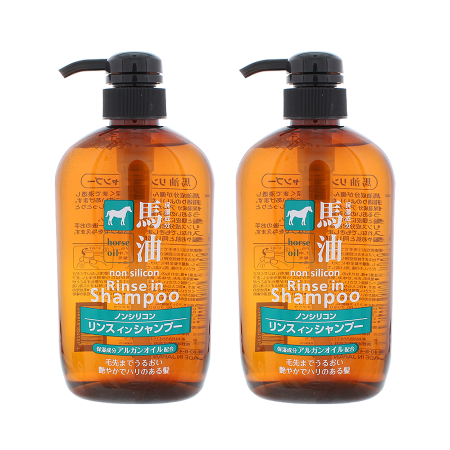 自营kumanoyushi 熊野油脂 马油洗护二合一洗发水 600ml*2