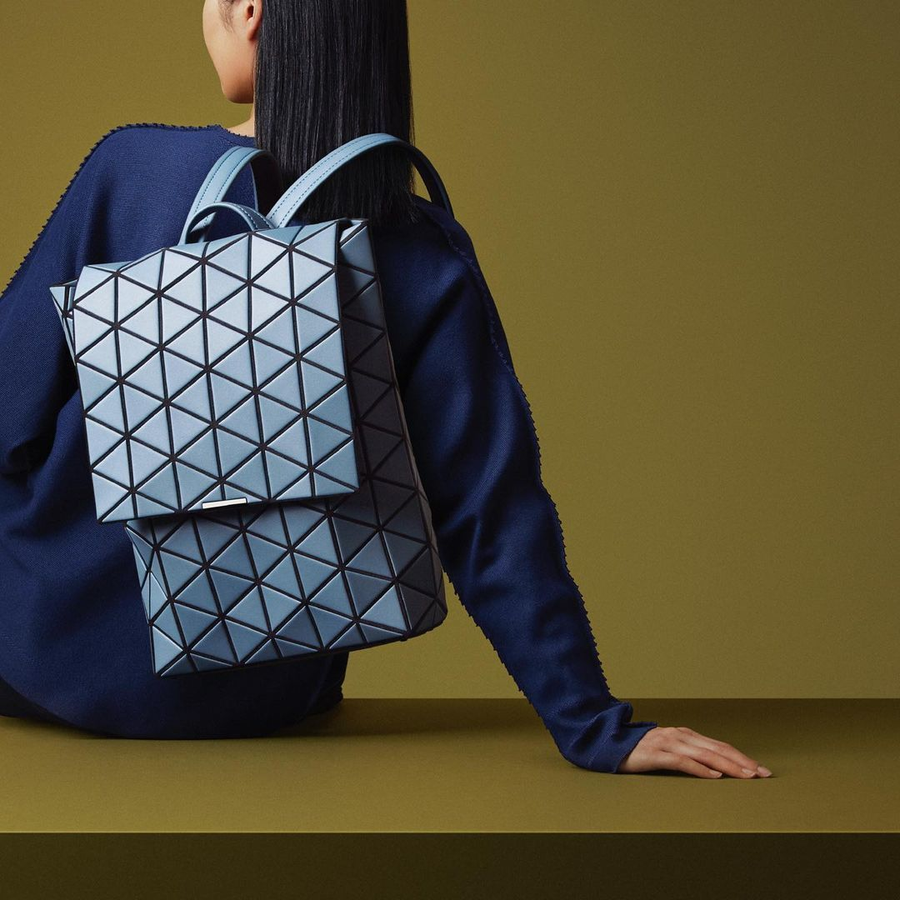 issey miyake 三宅一生 baobao backpack 高级磨砂质感翻盖双肩背