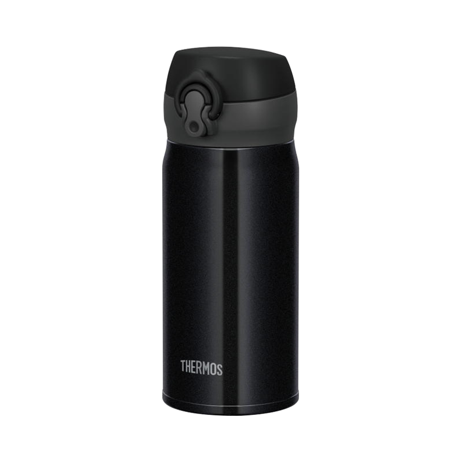 thermos 膳魔師 一觸式冷熱兩用輕量便攜真空隔熱保溫杯 黑色 350ml 1