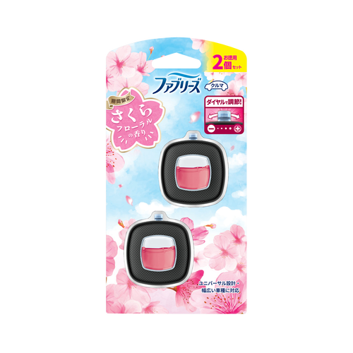 P&G 宝洁 Febreze风倍清 轻松夹车载抗菌除臭剂 樱花香 2.4mlx2个